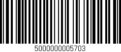 Código de barras (EAN, GTIN, SKU, ISBN): '5000000005703'