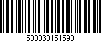 Código de barras (EAN, GTIN, SKU, ISBN): '500363151598'