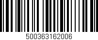 Código de barras (EAN, GTIN, SKU, ISBN): '500363162006'