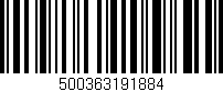 Código de barras (EAN, GTIN, SKU, ISBN): '500363191884'