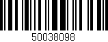 Código de barras (EAN, GTIN, SKU, ISBN): '50038098'
