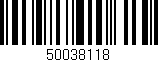Código de barras (EAN, GTIN, SKU, ISBN): '50038118'