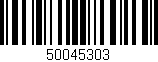 Código de barras (EAN, GTIN, SKU, ISBN): '50045303'