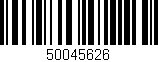 Código de barras (EAN, GTIN, SKU, ISBN): '50045626'
