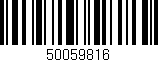 Código de barras (EAN, GTIN, SKU, ISBN): '50059816'