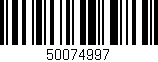 Código de barras (EAN, GTIN, SKU, ISBN): '50074997'