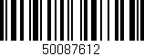 Código de barras (EAN, GTIN, SKU, ISBN): '50087612'