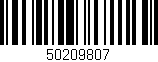 Código de barras (EAN, GTIN, SKU, ISBN): '50209807'