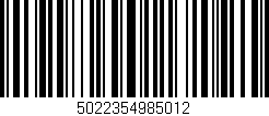 Código de barras (EAN, GTIN, SKU, ISBN): '5022354985012'