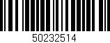 Código de barras (EAN, GTIN, SKU, ISBN): '50232514'
