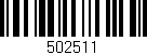 Código de barras (EAN, GTIN, SKU, ISBN): '502511'