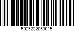 Código de barras (EAN, GTIN, SKU, ISBN): '5025232850815'