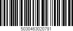 Código de barras (EAN, GTIN, SKU, ISBN): '5030463020791'
