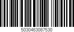 Código de barras (EAN, GTIN, SKU, ISBN): '5030463087530'