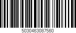 Código de barras (EAN, GTIN, SKU, ISBN): '5030463087560'