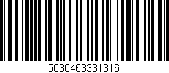 Código de barras (EAN, GTIN, SKU, ISBN): '5030463331316'