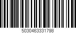Código de barras (EAN, GTIN, SKU, ISBN): '5030463331798'