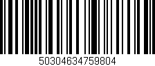 Código de barras (EAN, GTIN, SKU, ISBN): '50304634759804'