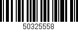 Código de barras (EAN, GTIN, SKU, ISBN): '50325558'