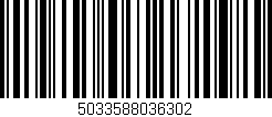 Código de barras (EAN, GTIN, SKU, ISBN): '5033588036302'