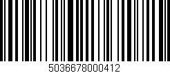 Código de barras (EAN, GTIN, SKU, ISBN): '5036678000412'