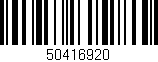 Código de barras (EAN, GTIN, SKU, ISBN): '50416920'