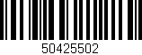 Código de barras (EAN, GTIN, SKU, ISBN): '50425502'