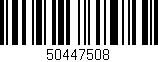 Código de barras (EAN, GTIN, SKU, ISBN): '50447508'