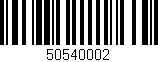 Código de barras (EAN, GTIN, SKU, ISBN): '50540002'