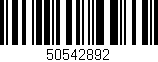 Código de barras (EAN, GTIN, SKU, ISBN): '50542892'