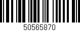 Código de barras (EAN, GTIN, SKU, ISBN): '50565870'