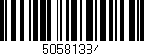 Código de barras (EAN, GTIN, SKU, ISBN): '50581384'