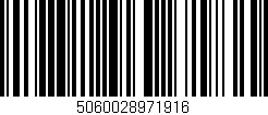 Código de barras (EAN, GTIN, SKU, ISBN): '5060028971916'
