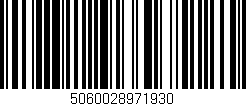 Código de barras (EAN, GTIN, SKU, ISBN): '5060028971930'