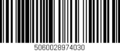 Código de barras (EAN, GTIN, SKU, ISBN): '5060028974030'