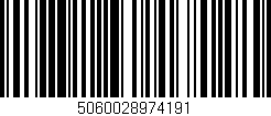 Código de barras (EAN, GTIN, SKU, ISBN): '5060028974191'