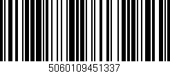 Código de barras (EAN, GTIN, SKU, ISBN): '5060109451337'