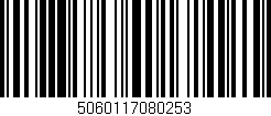 Código de barras (EAN, GTIN, SKU, ISBN): '5060117080253'
