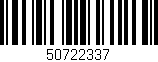Código de barras (EAN, GTIN, SKU, ISBN): '50722337'