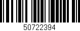 Código de barras (EAN, GTIN, SKU, ISBN): '50722394'