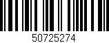 Código de barras (EAN, GTIN, SKU, ISBN): '50725274'