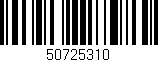 Código de barras (EAN, GTIN, SKU, ISBN): '50725310'