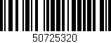 Código de barras (EAN, GTIN, SKU, ISBN): '50725320'