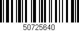 Código de barras (EAN, GTIN, SKU, ISBN): '50725640'