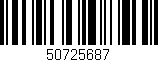 Código de barras (EAN, GTIN, SKU, ISBN): '50725687'