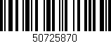 Código de barras (EAN, GTIN, SKU, ISBN): '50725870'