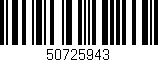 Código de barras (EAN, GTIN, SKU, ISBN): '50725943'