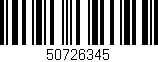 Código de barras (EAN, GTIN, SKU, ISBN): '50726345'