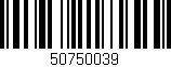 Código de barras (EAN, GTIN, SKU, ISBN): '50750039'