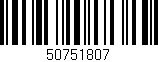 Código de barras (EAN, GTIN, SKU, ISBN): '50751807'
